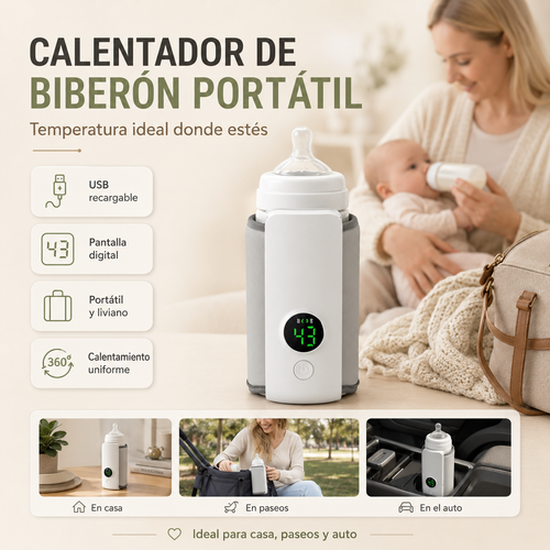 Calentador de Biberón Portátil Recargable USB