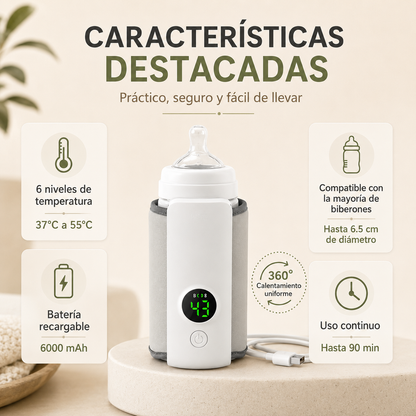 Calentador de Biberón Portátil Recargable USB