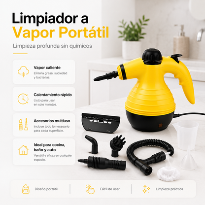 Limpiador a Vapor Portátil Multiuso