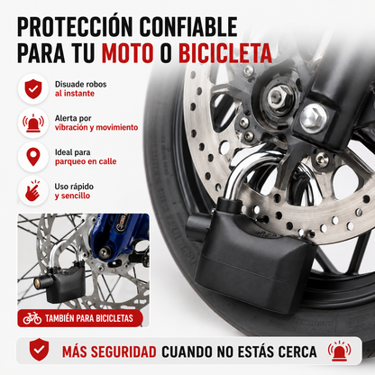 Candado con Alarma para Moto y Bicicleta – Seguridad Antirrobo 110 dB